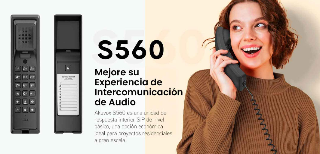 Auricular Akuvox S560 - vista